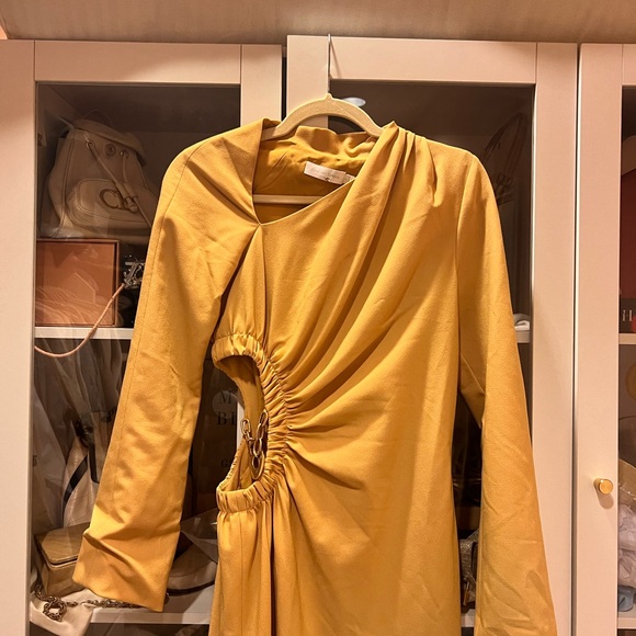 Jonathan Simkhai Mabel Chain-Detailed Cutout Crepe Midi Dress - Picture 4 of 7